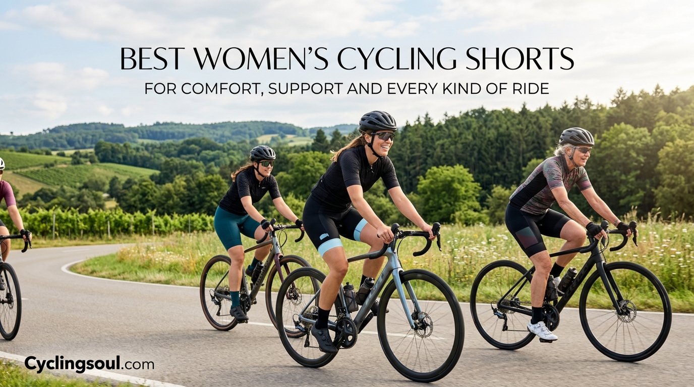 Women's padded cycling shorts for long rides